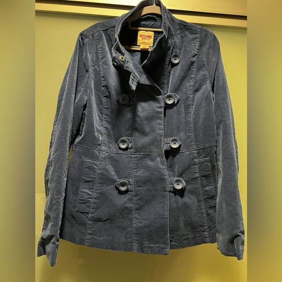 Mossimo Supply Co blue cotton velvet peacoat. Size XL. New with tags - Picture 3 of 8